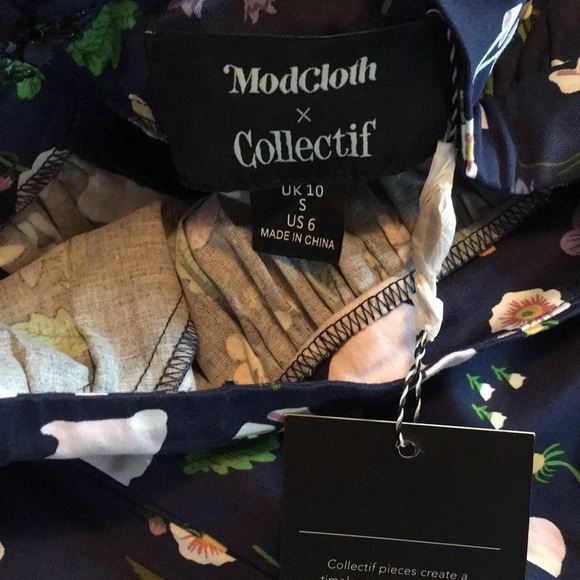 NWT Modcloth X Collectif Jasmine Enchanted Meadow Swing 50s retro circle skirt - Picture 6 of 17